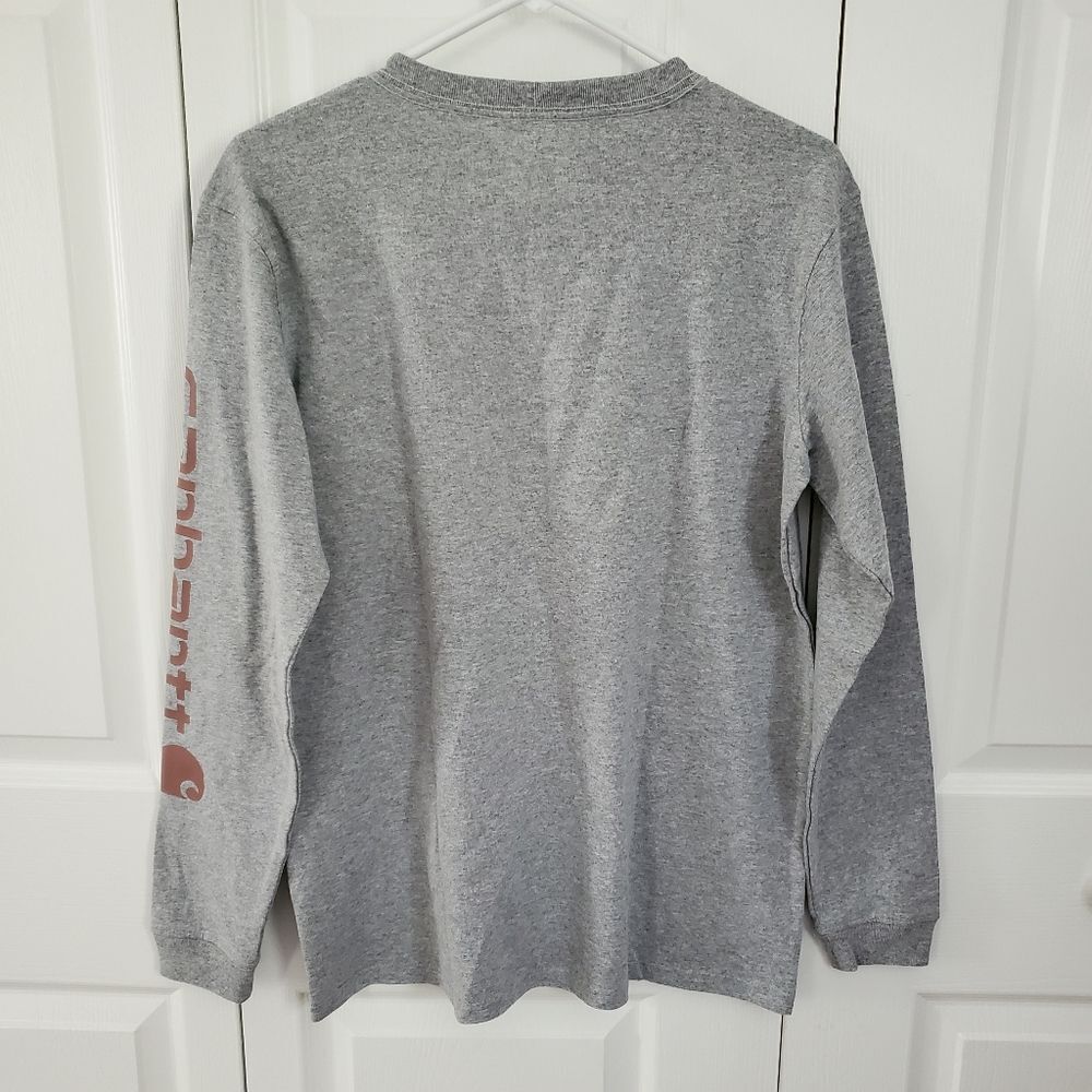 Carhartt Long Sleeve Loose Fit Crewneck T-shirt Women's Size Small NWT Gray - Picture 6 of 7